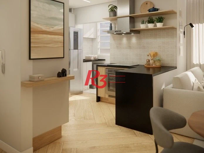Apartamento com 2 dormitórios à venda, 80 m² por R$ 550.000,00 - Boqueirão - Santos/SP