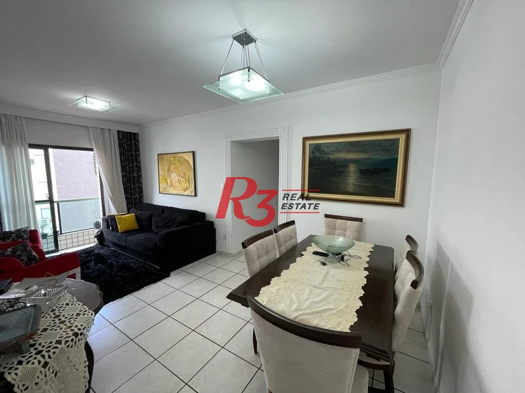 Apartamento com 3 dormitórios à venda, 120 m² por R$ 700.000,00 - Campo Grande - Santos/SP