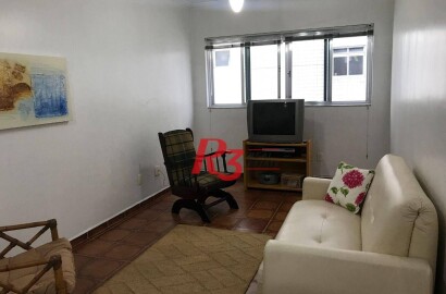 Apartamento com 1 dormitório para alugar, 50 m² - Itararé - São Vicente/SP