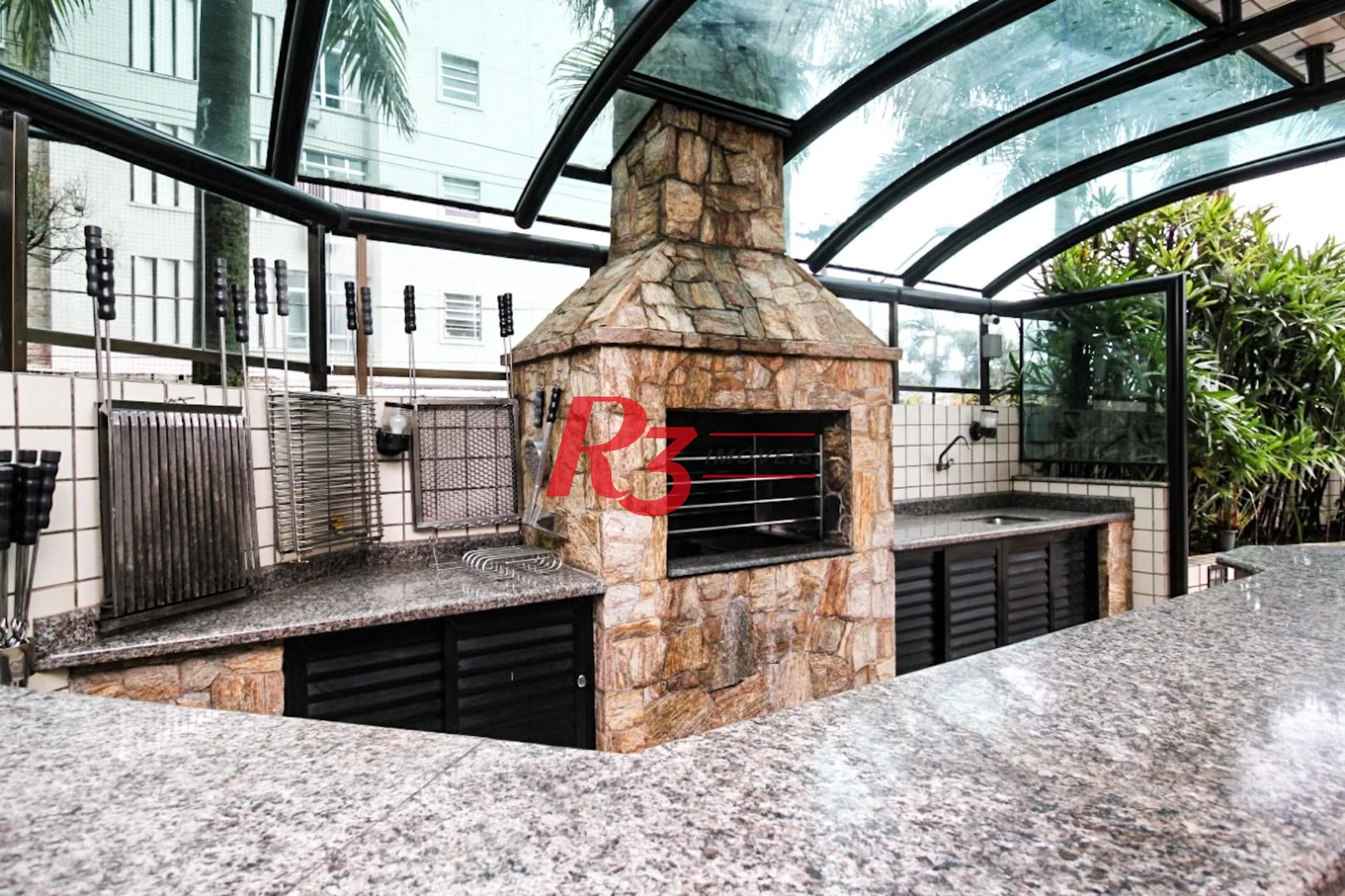 Apartamento com 4 suítes para alugar, 282 m² - Aparecida - Santos/SP