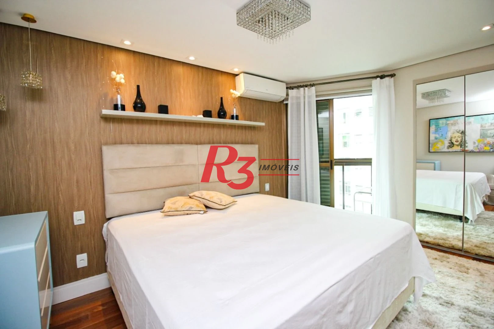 Apartamento com 4 suítes para alugar, 282 m² - Aparecida - Santos/SP
