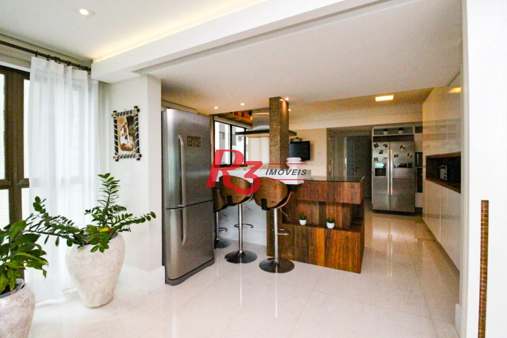 Apartamento com 4 suítes para alugar, 282 m² - Aparecida - Santos/SP