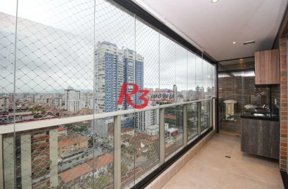 Apartamento com 1 dormitório à venda, 60 m² por R$ 799.000,00 - Aparecida - Santos/SP