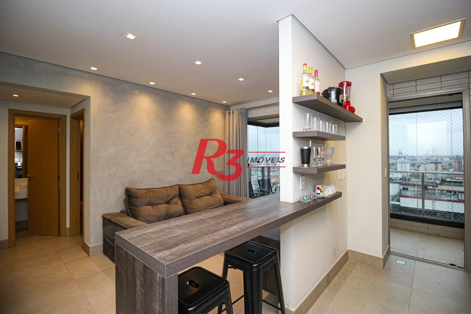Apartamento com 1 dormitório à venda, 60 m² por R$ 799.000,00 - Aparecida - Santos/SP