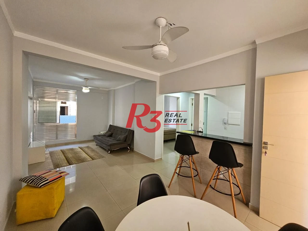 Apartamento com 1 dormitório para alugar, 63 m² por R$ 3.000,02/mês - José Menino - Santos/SP