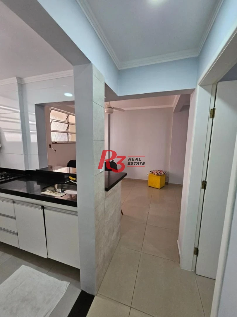 Apartamento com 1 dormitório para alugar, 63 m² por R$ 3.000,02/mês - José Menino - Santos/SP
