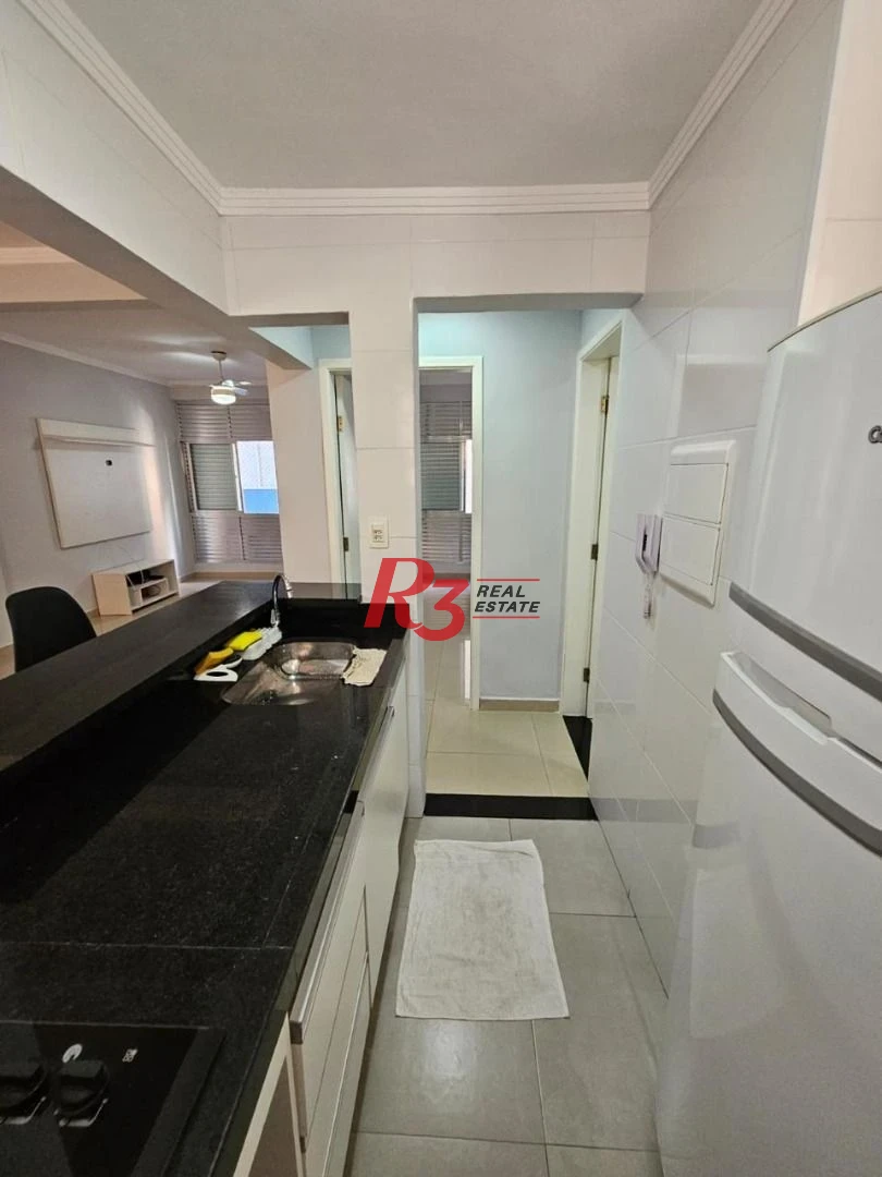 Apartamento com 1 dormitório para alugar, 63 m² por R$ 3.000,02/mês - José Menino - Santos/SP