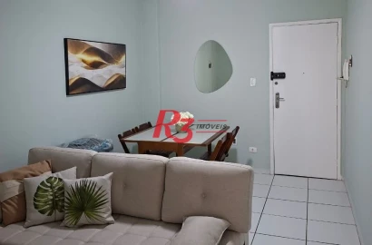 Apartamento com 1 dormitório para alugar, 46 m² por R$ 4.500,01/mês - Ponta da Praia - Santos/SP