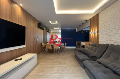 Apartamento com 2 dormitórios para alugar, 84 m² por R$ 8.500,00/mês - Boqueirão - Santos/SP