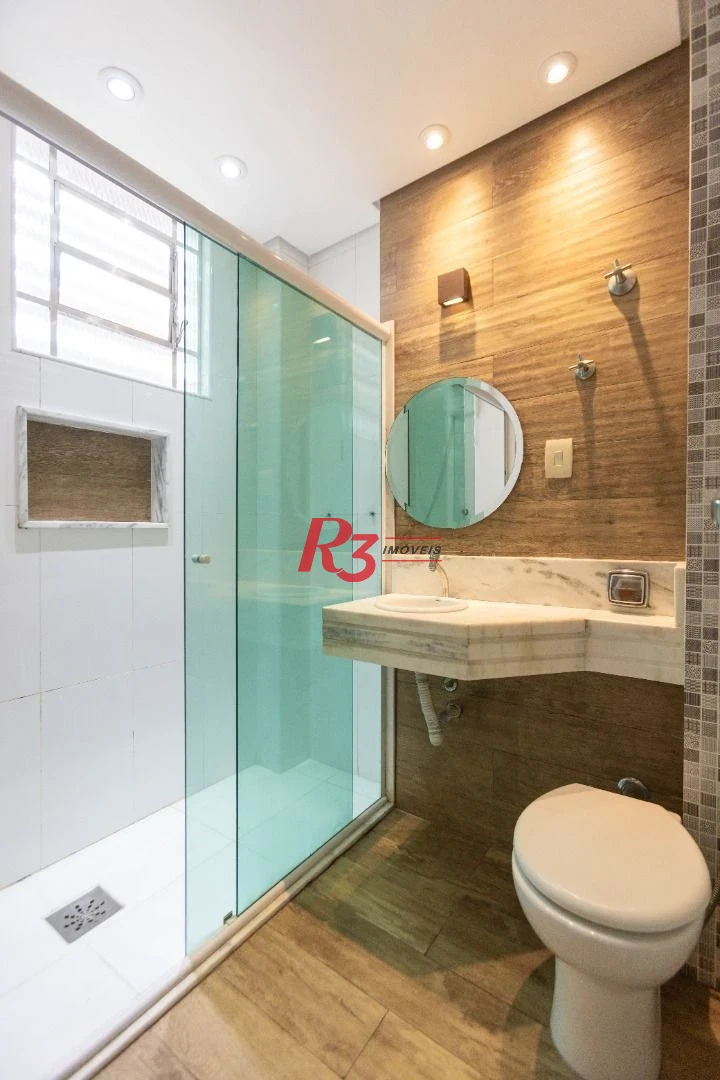 Apartamento com 3 dormitórios para alugar, 130 m² por R$ 6.991,46/mês - Embaré - Santos/SP