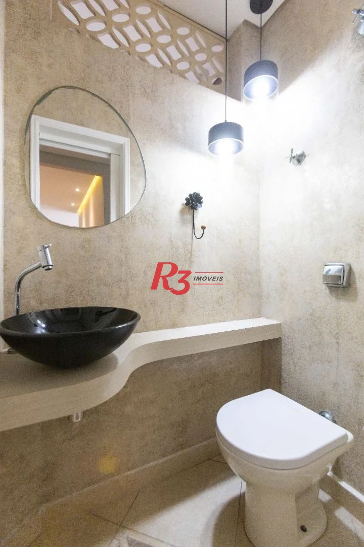 Apartamento com 3 dormitórios para alugar, 130 m² por R$ 6.991,46/mês - Embaré - Santos/SP