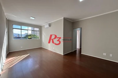 Apartamento para alugar, 115 m² por R$ 5.647,00/mês - Gonzaga - Santos/SP