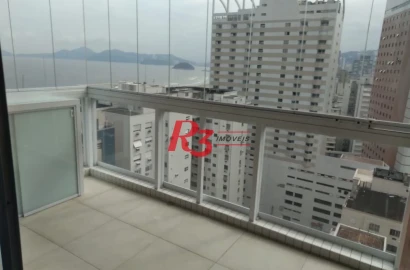 Apartamento com 1 dormitório para alugar, 46 m² por R$ 6.000,01/mês - Boqueirão - Santos/SP