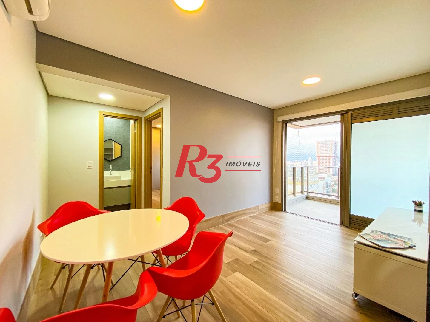 Apartamento com 1 dormitório para alugar, 60 m² por R$ 6.200,00/mês - Aparecida - Santos/SP