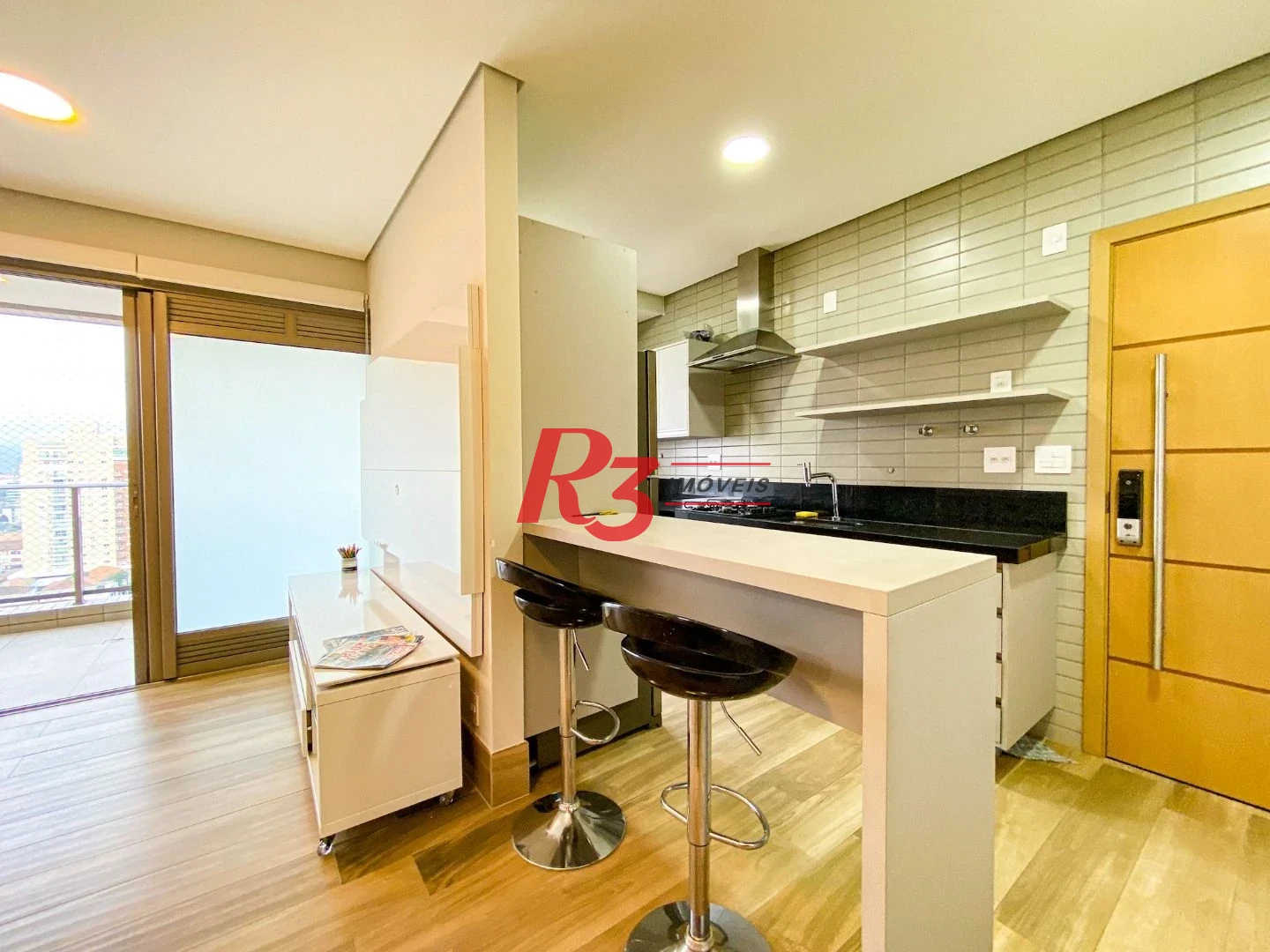 Apartamento com 1 dormitório para alugar, 60 m² por R$ 6.200,00/mês - Aparecida - Santos/SP