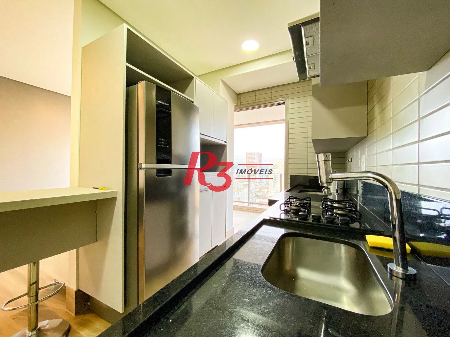 Apartamento com 1 dormitório para alugar, 60 m² por R$ 6.200,00/mês - Aparecida - Santos/SP