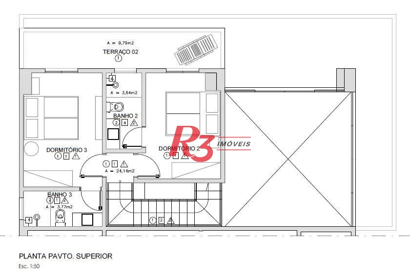 Apartamento Duplex com 3 dormitórios à venda, 157 m² - Balneário Cidade Atlântica - Guarujá/SP