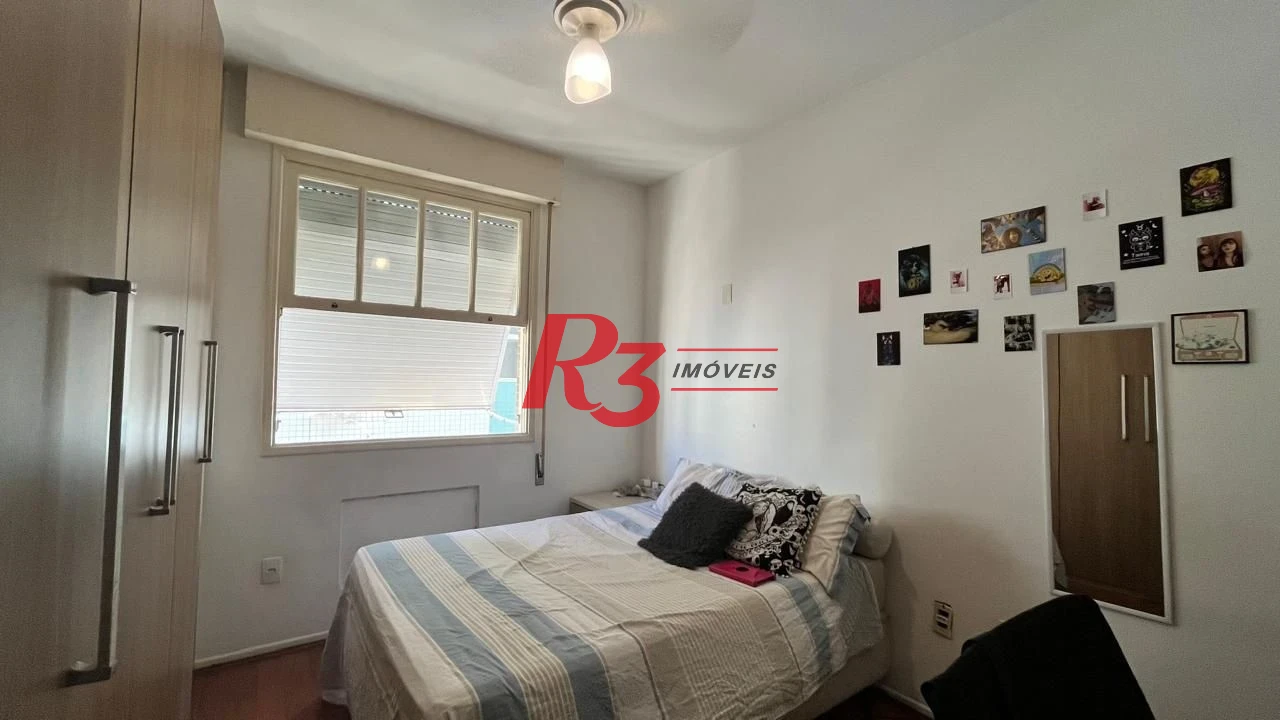 Apartamento com 3 dormitórios à venda, frente praia, 207 m² por R$ 1.020.000 - Pompéia - Santos/SP