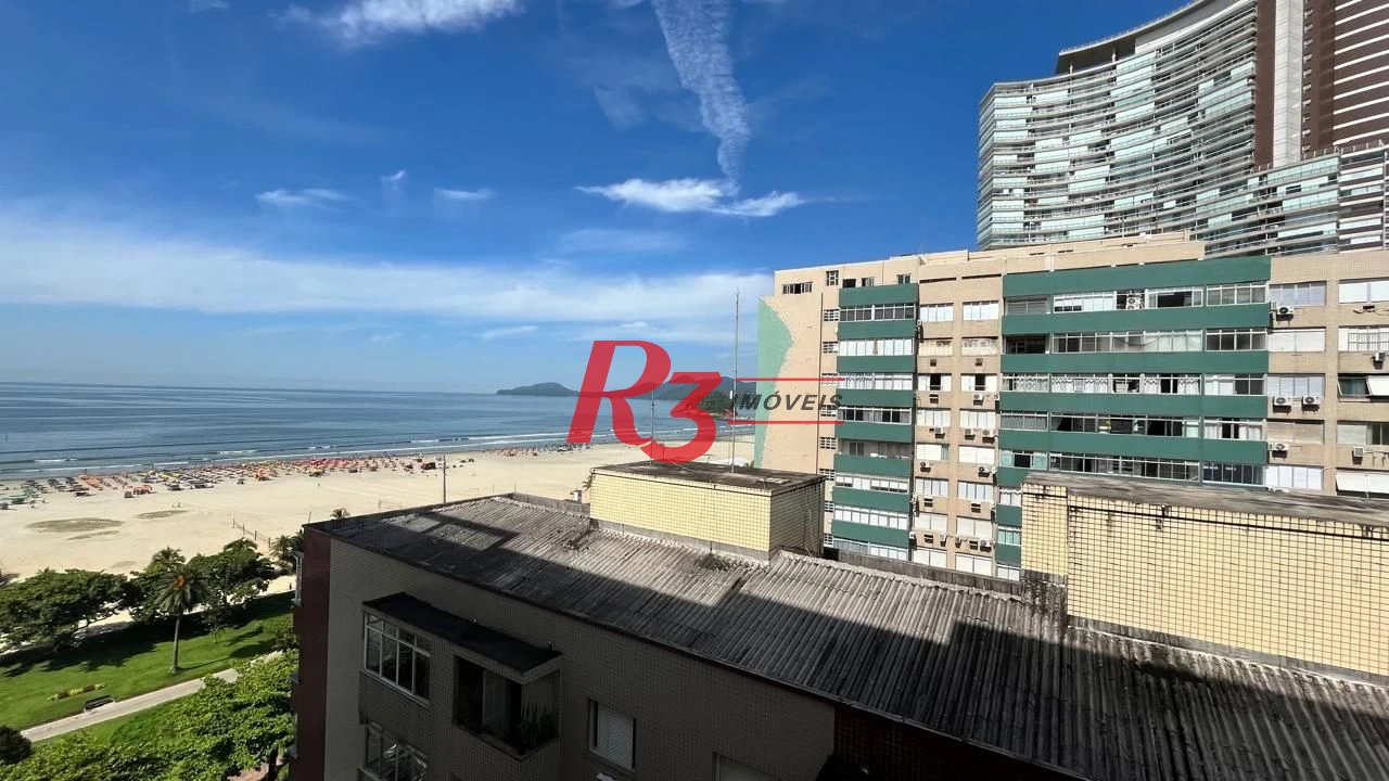 Apartamento com 3 dormitórios à venda, frente praia, 207 m² por R$ 1.020.000 - Pompéia - Santos/SP