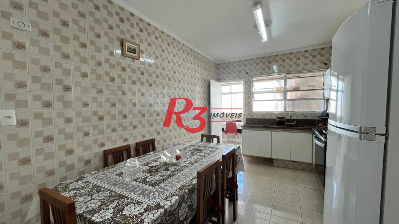Apartamento com 3 dormitórios à venda, frente praia, 207 m² por R$ 1.020.000 - Pompéia - Santos/SP