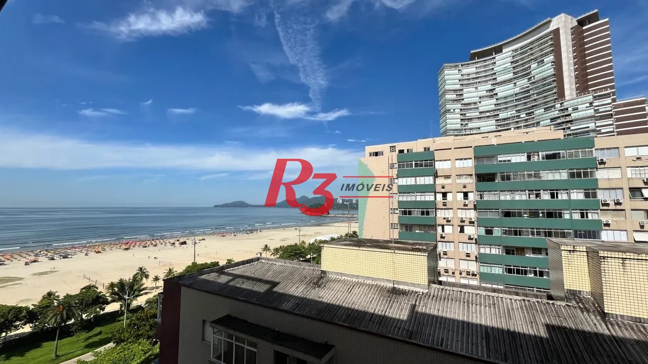 Apartamento com 3 dormitórios à venda, frente praia, 207 m² por R$ 1.020.000 - Pompéia - Santos/SP
