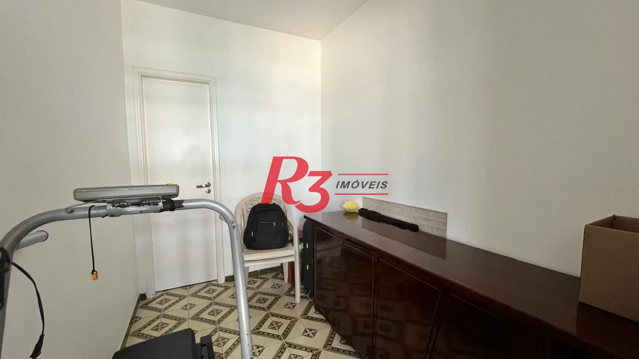 Apartamento com 3 dormitórios à venda, frente praia, 207 m² por R$ 1.020.000 - Pompéia - Santos/SP