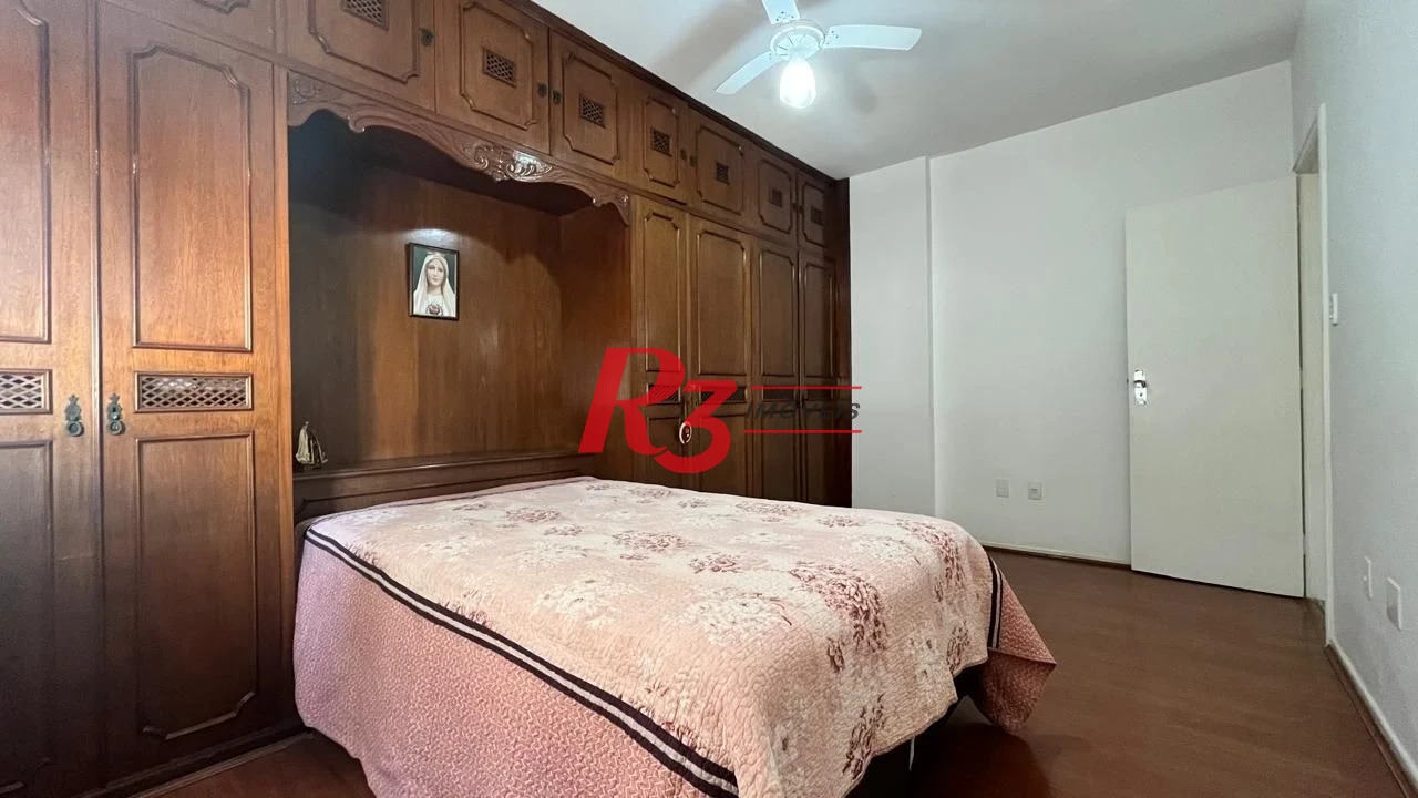 Apartamento com 3 dormitórios à venda, frente praia, 207 m² por R$ 1.020.000 - Pompéia - Santos/SP