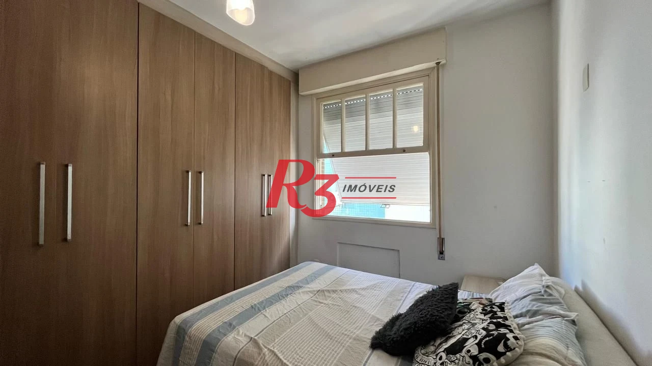 Apartamento com 3 dormitórios à venda, frente praia, 207 m² por R$ 1.020.000 - Pompéia - Santos/SP