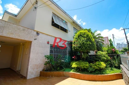 Sobrado para alugar, 224 m² por R$ 7.900,00/mês - Embaré - Santos/SP