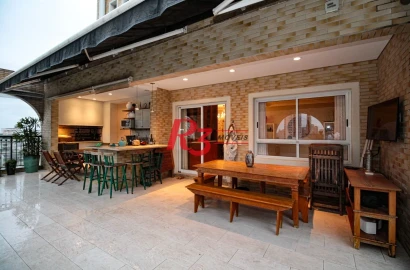 Cobertura à venda, 437 m² por R$ 5.600.000,00 - Gonzaga - Santos/SP