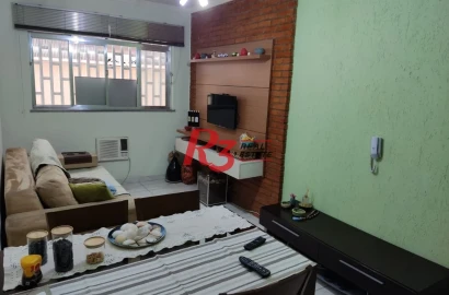 Apartamento com 2 dormitórios à venda, 75 m² - Gonzaga - Santos/SP