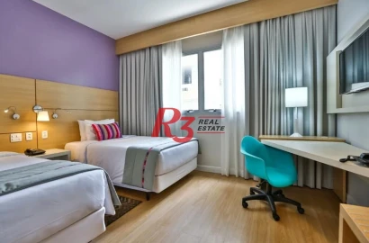 Flat com 1 dormitório à venda, 25 m² - Gonzaga - Santos/SP