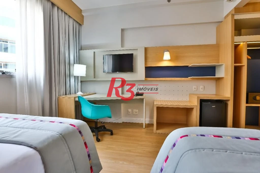 Flat com 1 dormitório à venda, 25 m² - Gonzaga - Santos/SP