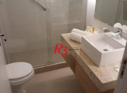 Flat com 1 dormitório à venda, 25 m² - Gonzaga - Santos/SP