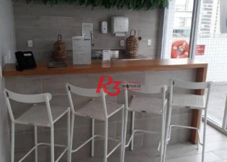 Flat com 1 dormitório à venda, 25 m² - Gonzaga - Santos/SP