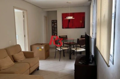 Apartamento com 1 dormitório para alugar, 50 m² por R$ 4.000,00/mês - Aparecida - Santos/SP