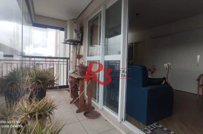 Apartamento com 3 dormitórios à venda, 136 m² por R$ 875.000,00 - Gonzaga - Santos/SP