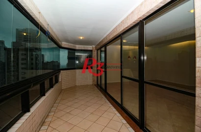 Apartamento com 3 dormitórios para alugar, 158 m² por R$ 8.000,00/mês - Embaré - Santos/SP
