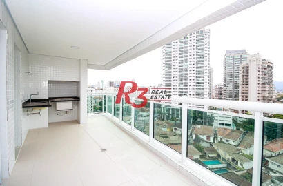 Apartamento com 3 dormitórios à venda, 185 m²  - Ponta da Praia - Santos/SP