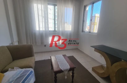 Apartamento com 2 dormitórios para alugar, 80 m² por R$ 3.800,00/mês - Gonzaga - Santos/SP