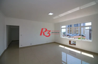 Apartamento para alugar, 108 m² por R$ 6.000,00/mês - Boqueirão - Santos/SP