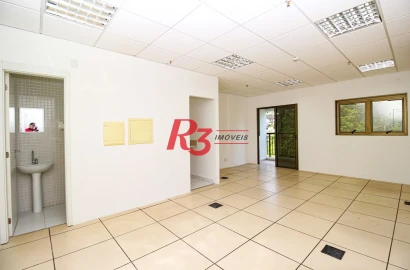 Sala, 43 m² - venda por R$ 280.000,00 ou aluguel por R$ 2.500,00/mês - Valongo - Santos/SP
