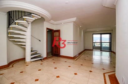 Cobertura, 254 m² - venda por R$ 2.600.000,00 ou aluguel por R$ 9.500,00/mês - Boqueirão - Santos/SP