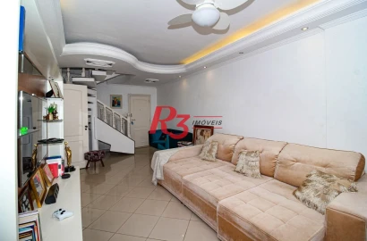 Cobertura com 3 dormitórios à venda, 271 m² por R$ 1.700.000,00 - Gonzaga - Santos/SP