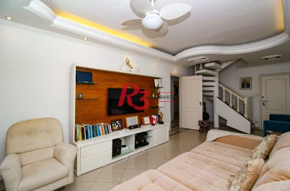 Cobertura à venda, 271 m² por R$ 1.700.000,00 - Gonzaga - Santos/SP