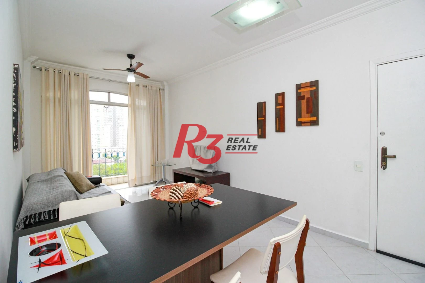 Apartamento com 1 dormitório para alugar, 60 m² - Boqueirão - Santos/SP
