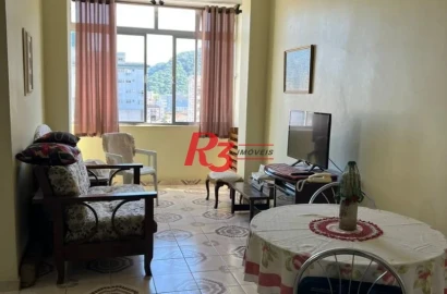 Apartamento na orla da praia Boa Vista em São Vicente.