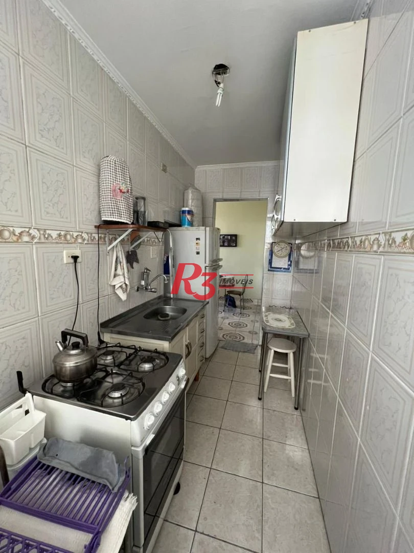 Apartamento na orla da praia Boa Vista em São Vicente.