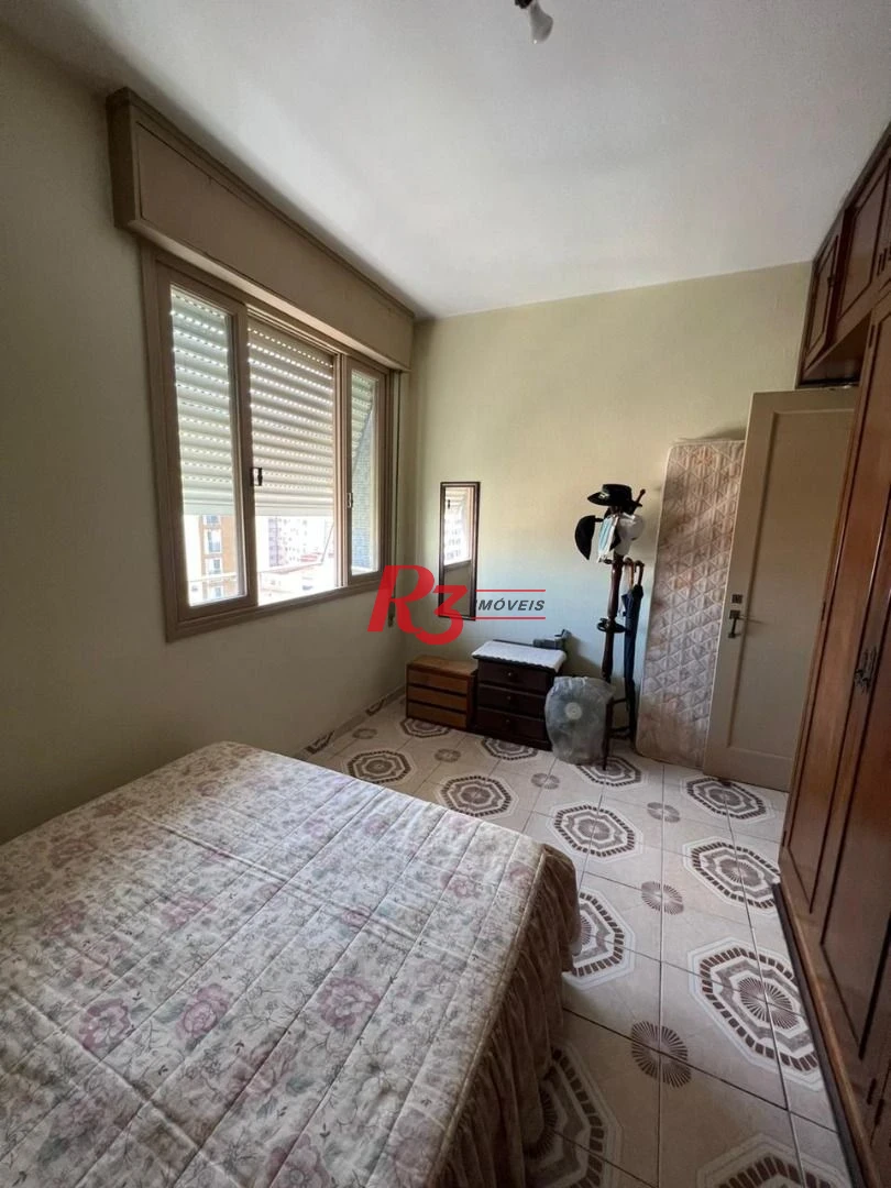Apartamento na orla da praia Boa Vista em São Vicente.
