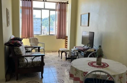 Apartamento na orla da praia Boa Vista em São Vicente.